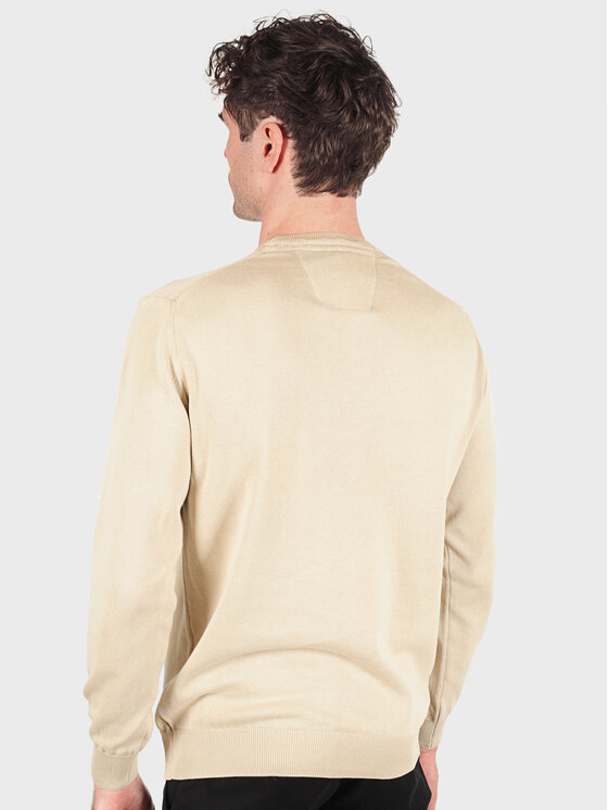 Evenemen Evenemen Sweter Round Neck Beige Beżowy Slim Fit