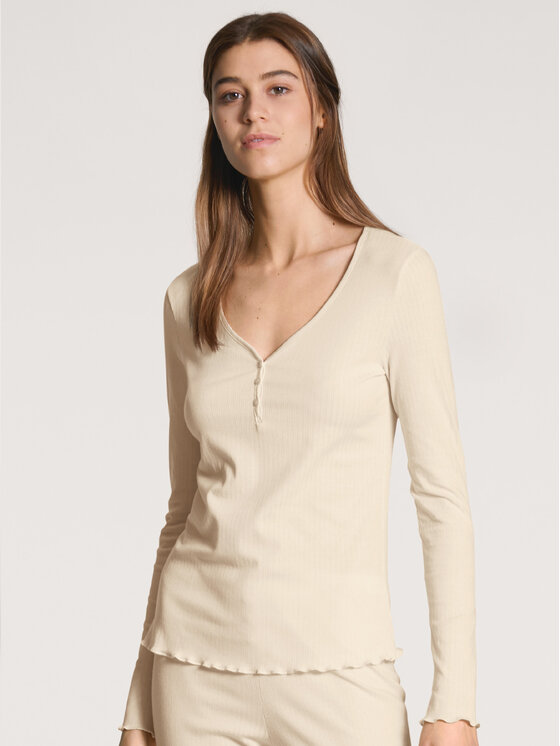 Calida Calida T-Shirt 15698 Beżowy Regular Fit