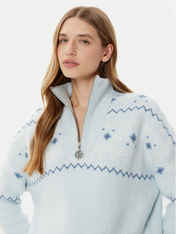 Guess Guess Sweter W4PR1A Z3LQ0 Niebieski Regular Fit