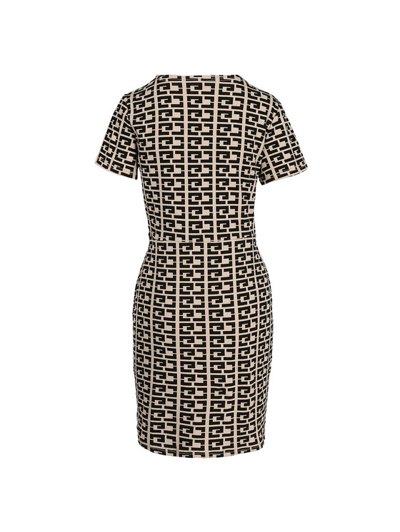 Perso Perso Sukienka codzienna RBE224809F Beżowy Regular Fit