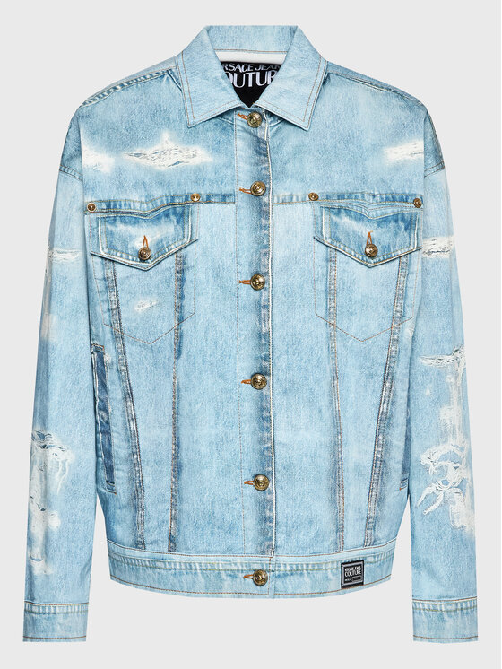 Versace Jeans Couture Versace Jeans Couture Дънково яке 74HAS44P Син Regular Fit