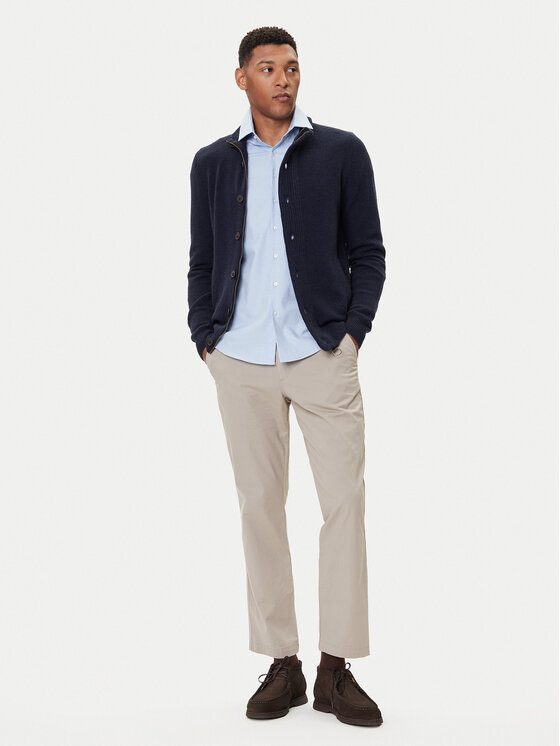 Barbour Barbour Kardigan Essential Elbow-Patch MKN0731CH51 Tmavomodrá Regular Fit