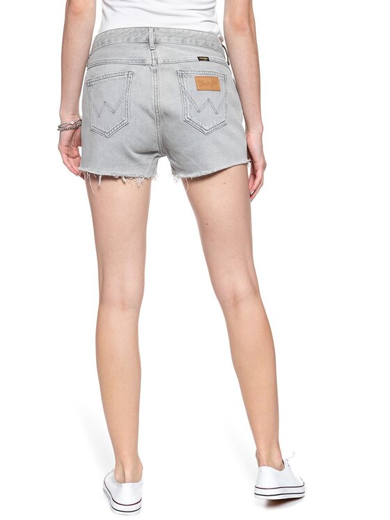 Wrangler Wrangler Szorty jeansowe BOYFRIEND Szary Slim Fit
