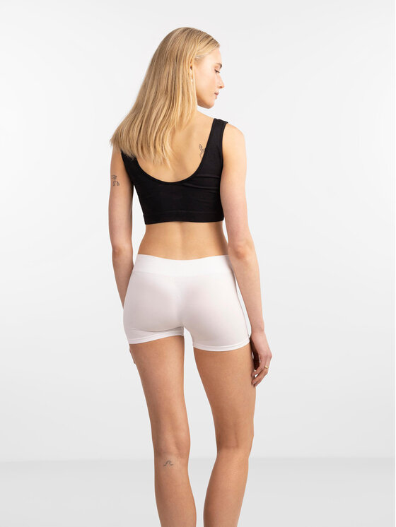 Pieces Pieces Bavlnené šortky 17065440 Biela Slim Fit