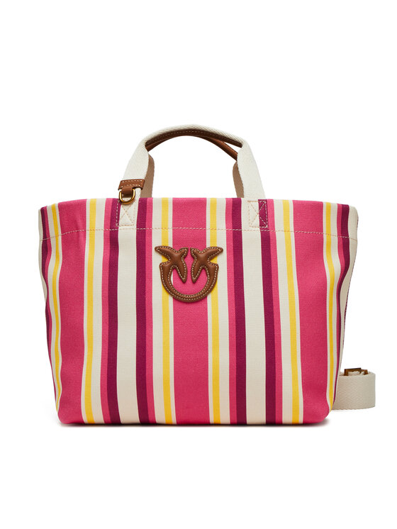Geantă PINKO Shopping Bag Medium PE 25 PLTT 104753 A2G5 Roz