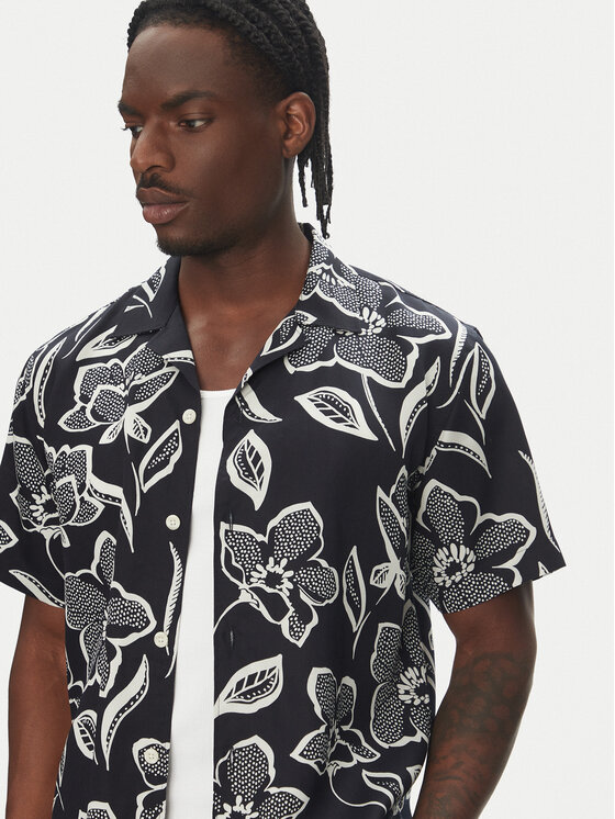 Lindbergh Lindbergh Košeľa 30-203707 Čierna Regular Fit