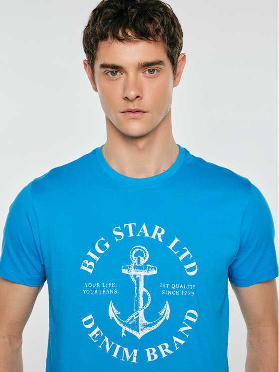 BIG STAR BIG STAR T-Shirt KARTES Niebieski Basic Fit