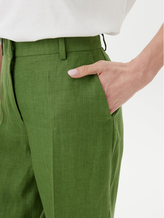 Weekend Max Mara Weekend Max Mara Kalhoty z materiálu Malizia 2515131052 Zelená Regular Fit