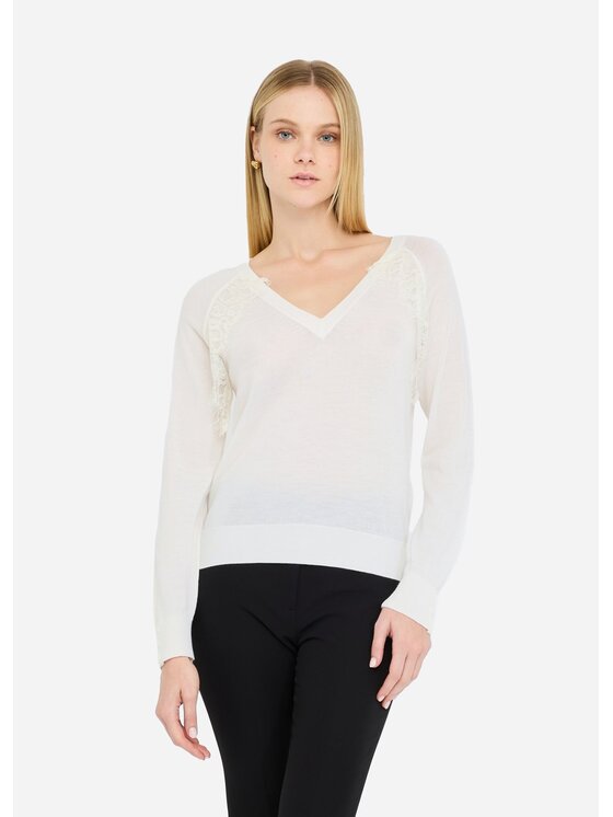 Liu Jo Liu Jo Maglione CF5423MA82OX0718 Bianco Regular Fit