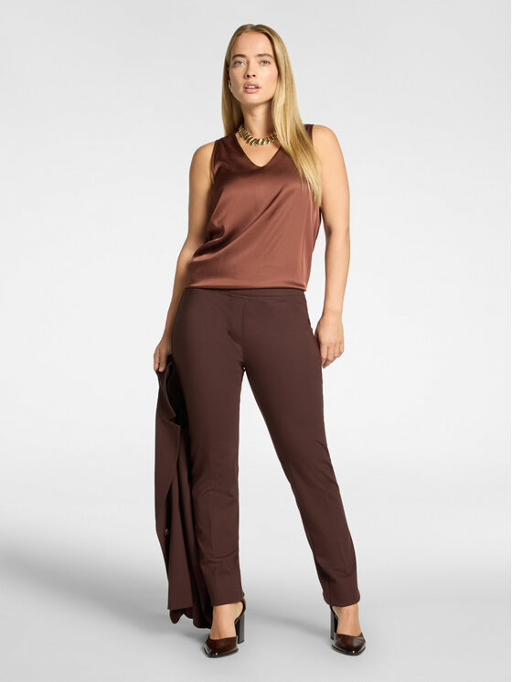 Elena Mirò Elena Mirò Pantaloni di tessuto P811Z000209N058 Marrone Slim Fit