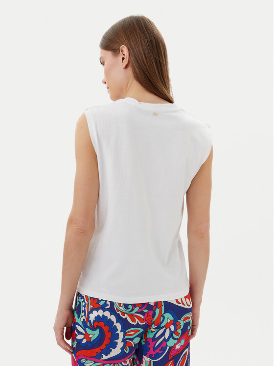 Lola Casademunt by Maite Lola Casademunt by Maite Μπλουζάκι MS2515023 Λευκό Regular Fit