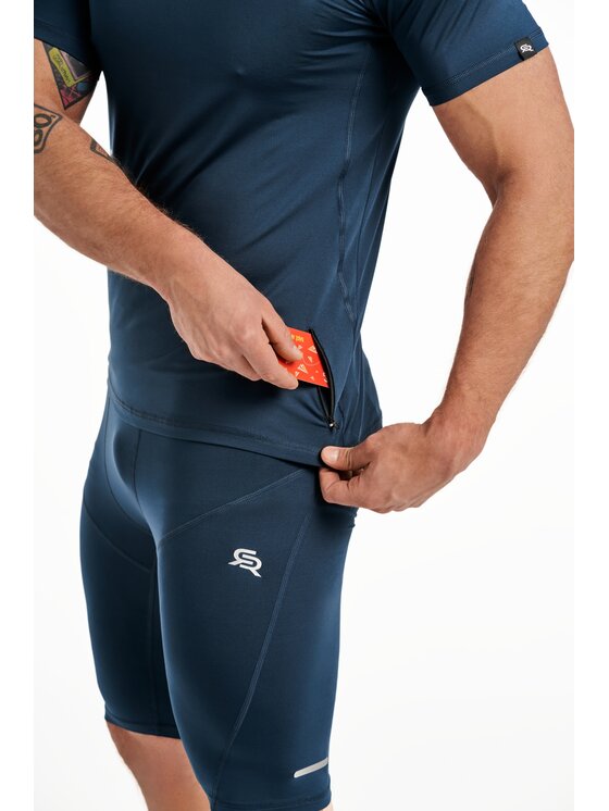 ROUGH RADICAL ROUGH RADICAL Koszulka techniczna VITAL ZIP Niebieski Slim Fit