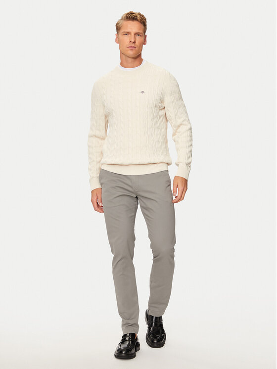 Gant Gant Sweter 8050601 Beżowy Regular Fit