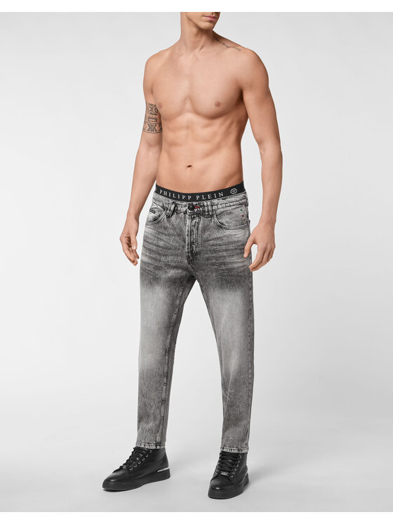 PHILIPP PLEIN PHILIPP PLEIN Džínsy 4979 Sivá Slim Fit