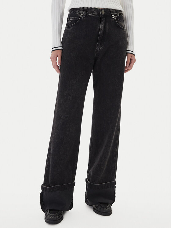 PINKO PINKO Jeansy Wanda 105541 A2RR Černá Regular Fit