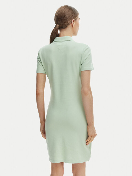 Tommy Hilfiger Tommy Hilfiger Ikdienas kleita WW0WW43228 Zaļš Slim Fit