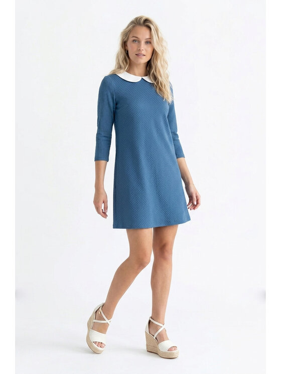 FIGL FIGL Každodenné šaty M1340 Modrá Loose Fit
