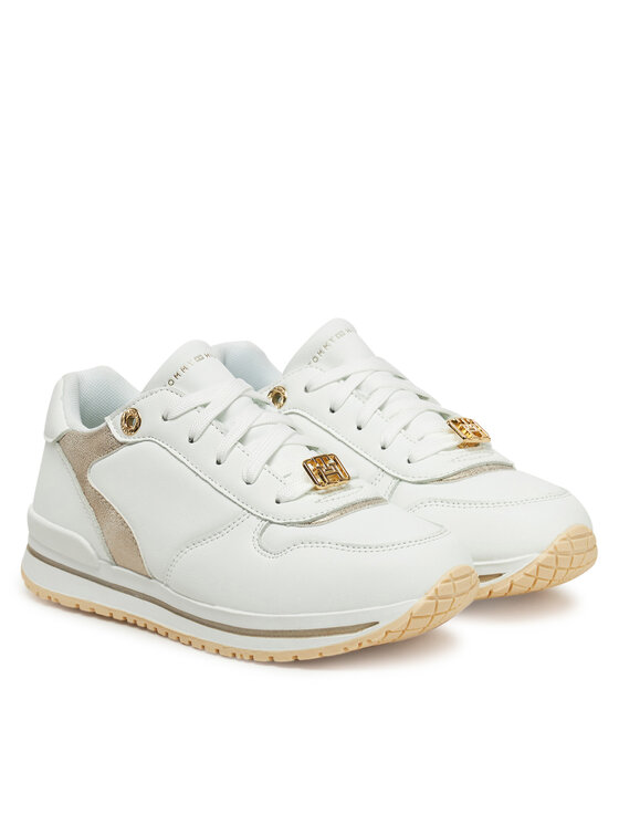 Tommy Hilfiger Tommy Hilfiger Laisvalaikio batai Low Cut Lace-Up Sneaker T3A9-33765-1355 S Balta