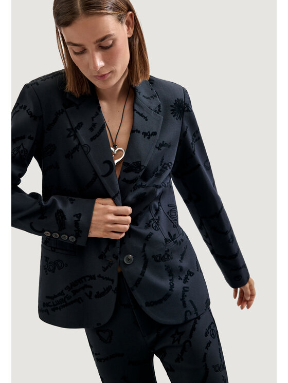 Desigual Desigual Marynarka AME_DORA Czarny Blazer Fit