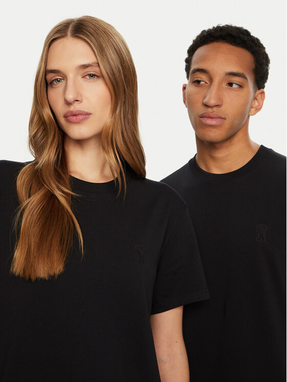 AMI Paris AMI Paris Marškinėliai UTS027.726 Juoda Regular Fit