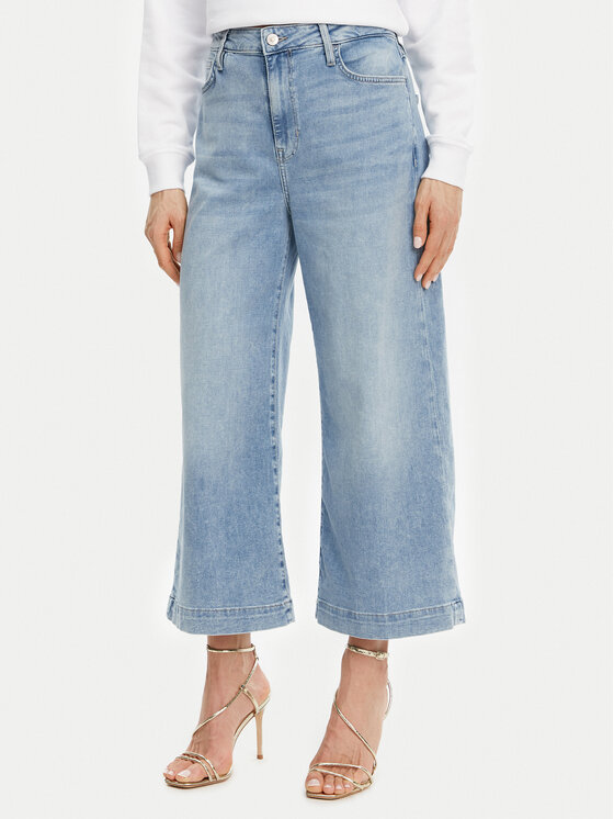 Guess Guess Jeansy W5GA2E D5O90 Modrá Wide Leg