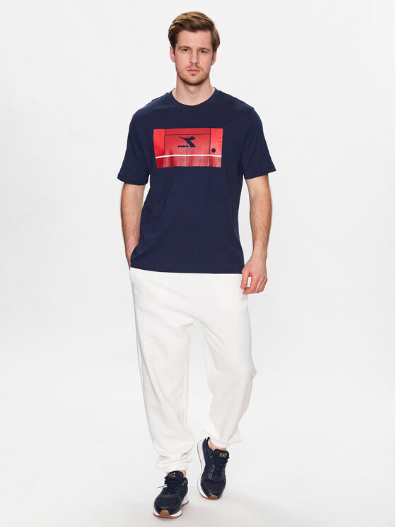 Diadora Diadora Póló Match Point 102.179312 Sötétkék Regular Fit