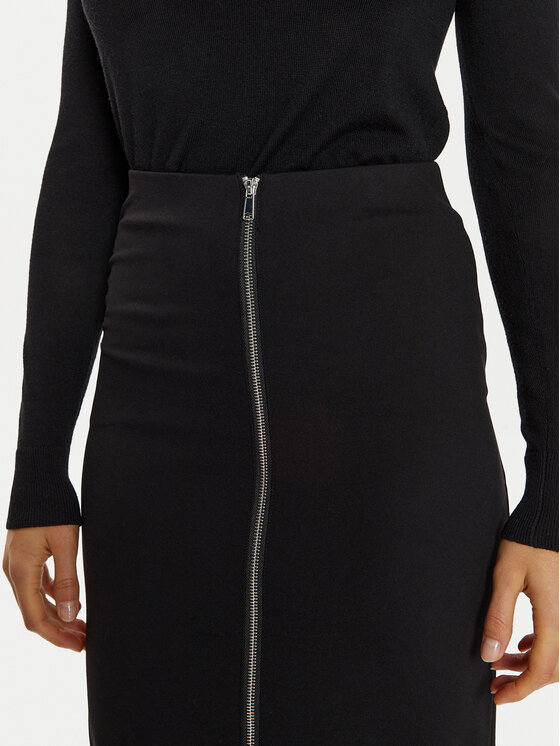Karen by Simonsen Karen by Simonsen Maxi suknja Rebecca 10105102 Crna Slim Fit