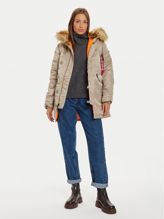 Alpha Industries Alpha Industries Parka 113007 Brązowy Regular Fit