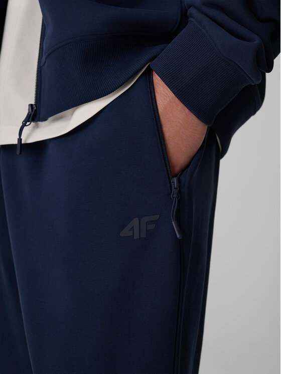 4F 4F Spodnie dresowe BASIC+ Granatowy Regular Fit