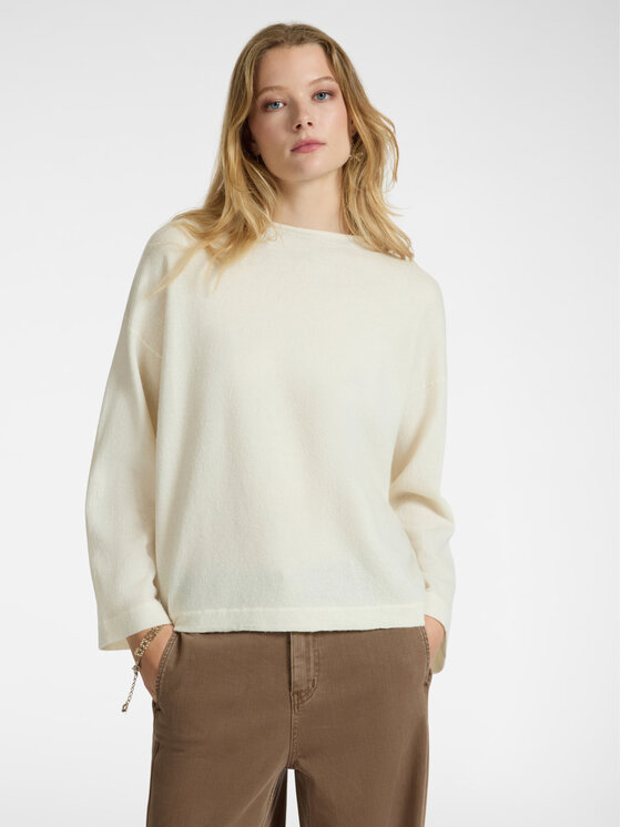 Elena Mirò Elena Mirò Maglione M489Z000622N011 Bianco A-Line Fit
