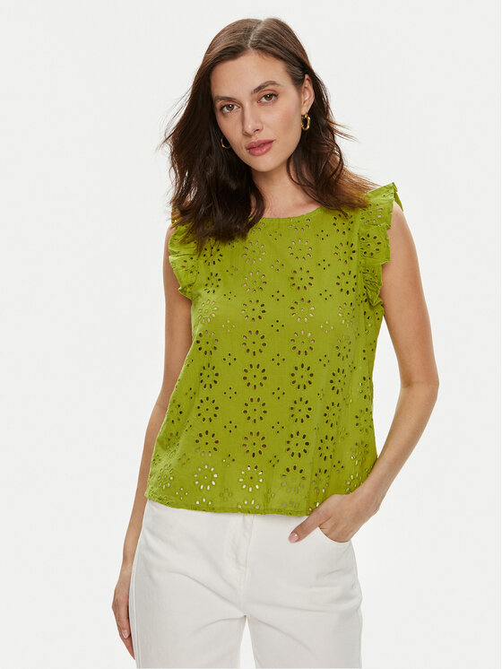 JDY Bluză Vola 15312383 Verde Regular Fit