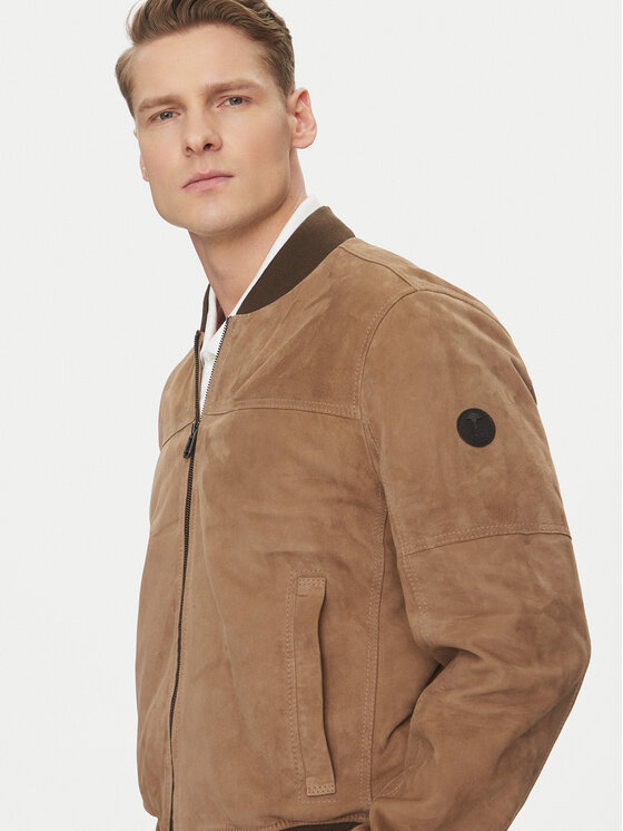JOOP! JOOP! Kurtka skórzana 17 Pios 80000774 Beżowy Regular Fit