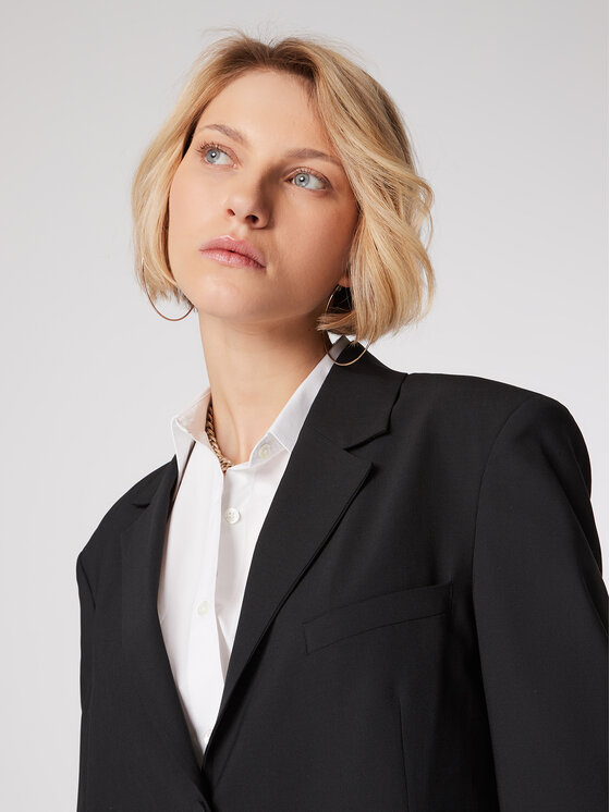 Simple Simple Піджак MKD001 Чорний Regular Fit