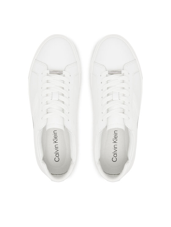 Calvin Klein Calvin Klein Снікерcи Basket Cups Lace Up Logo Tape YW0YW02007 Білий