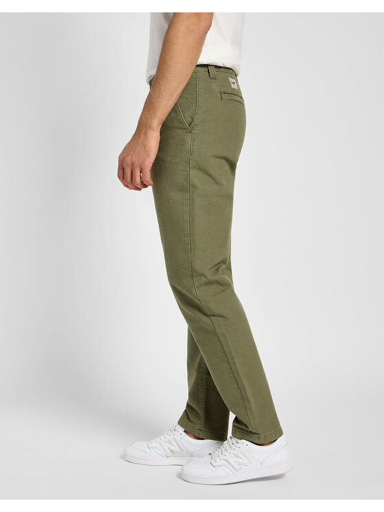 Lee Lee Chinosy RELAXED WORKWEAR CHINO Zielony Loose Fit