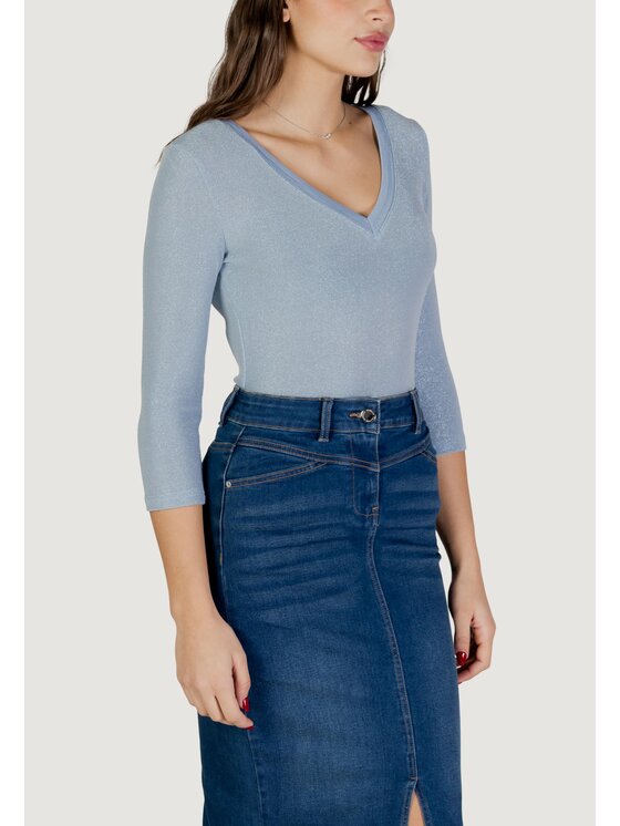 Morgan De Toi Morgan De Toi Longsleeve 242-TIWI Blu Casual Fit