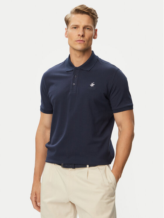 Beverly Hills Polo Club Tricou polo P-SS26M-P450124 Bleumarin Regular Fit