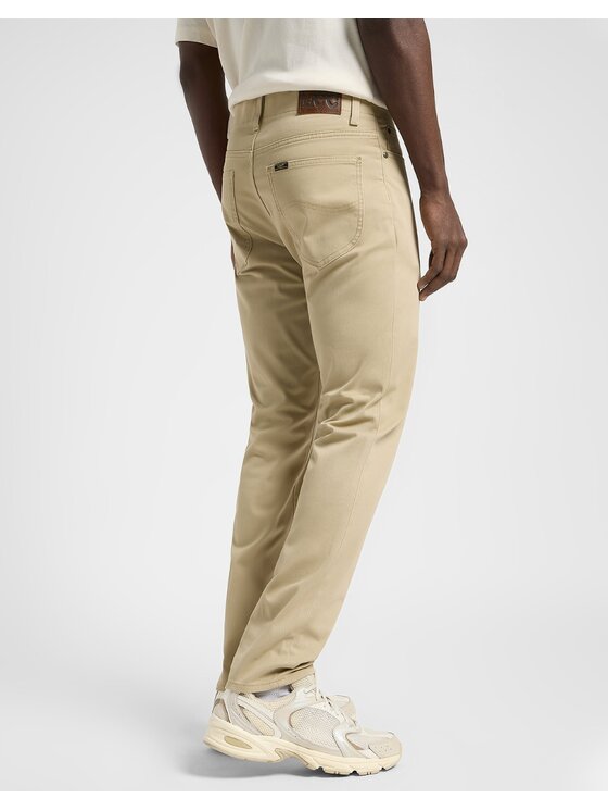 Lee Lee Spodnie materiałowe Slim Fit XM Extreme Motion Beżowy Slim Fit