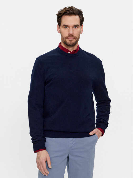 United Colors Of Benetton Sveter 1002U1G34 Tmavomodrá Regular Fit