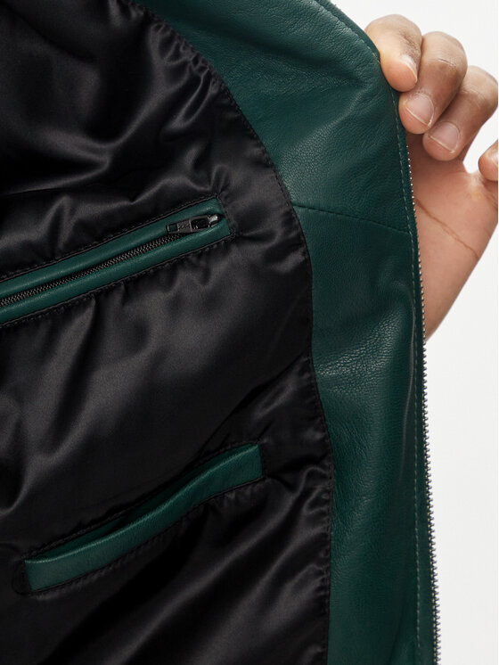 Serge Pariente Serge Pariente Lederjacke Amos Grün Regular Fit