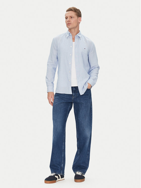 Tommy Hilfiger Tommy Hilfiger Camicia MW0MW40704 Celeste Regular Fit