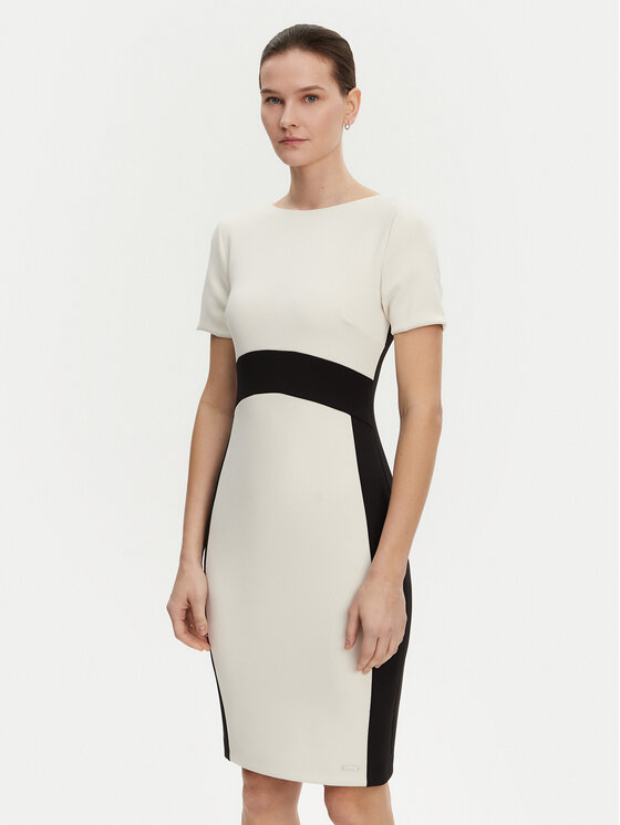 Rochie cocktail Calvin Klein Femei, Mărimea: 42, Écru, K20K208161