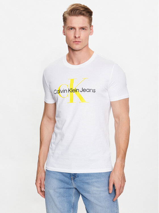 Calvin Klein Jeans Calvin Klein Jeans T-krekls J30J320806 Balts Regular Fit