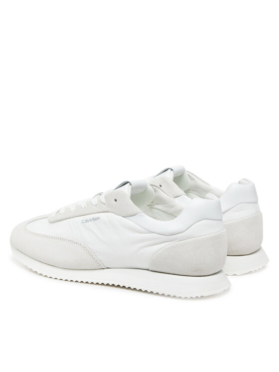 Calvin Klein Calvin Klein Sneakersy Runner Lace Up - Nylon Mix HW0HW02395 Biały