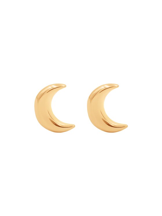 Lilou Lilou Náušnice Lune księżyc, pozłacane Zlatá