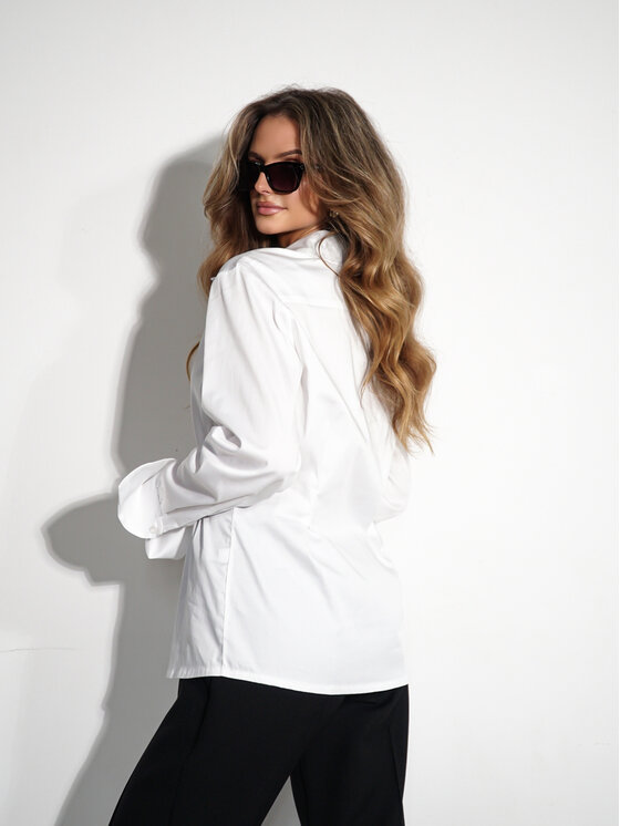 LilaLou LilaLou Košeľa Slim Biela Slim Fit