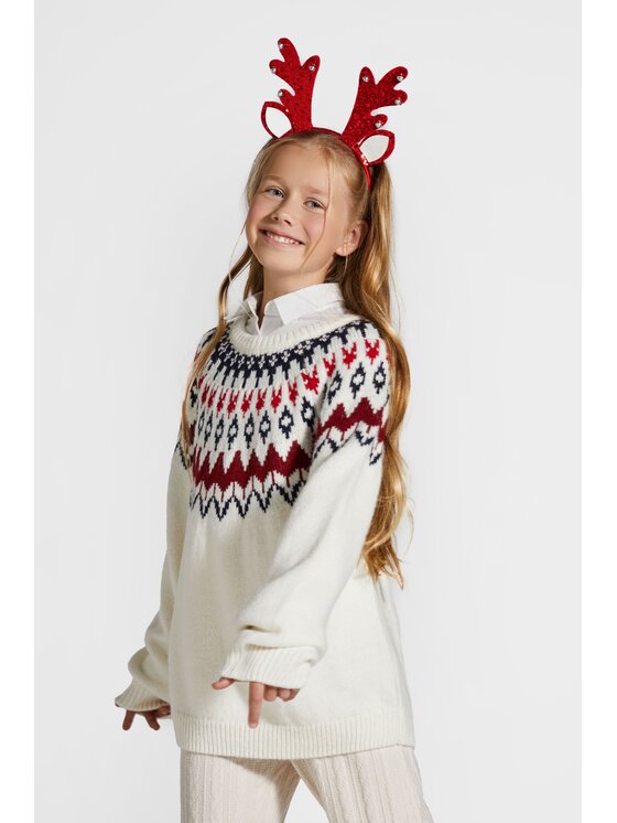 Coccodrillo Coccodrillo Sweter ZC4172102EJG-003 Écru Regular Fit