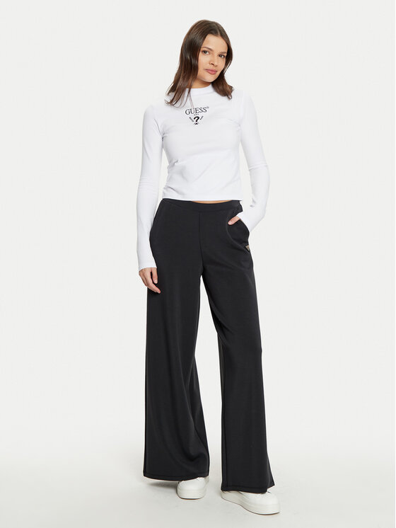 Guess Guess Bluzka Colette V4YI23 KCDH1 Biały Slim Fit