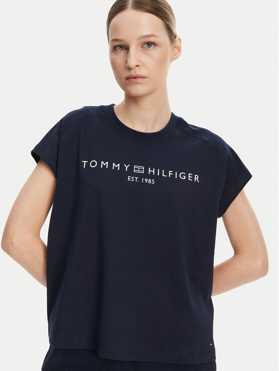 Tommy Hilfiger Tommy Hilfiger Tričko WW0WW46113 Tmavomodrá Regular Fit
