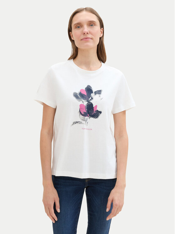 Tom Tailor Tom Tailor T-Shirt 1043104 Weiß Regular Fit